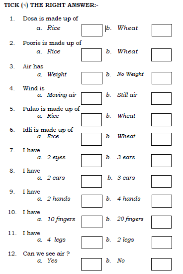 cbse-class-1-evs-sample-paper-set-d